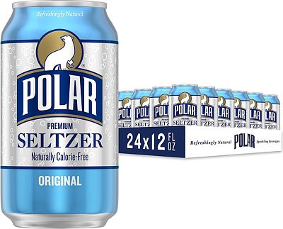 Purchase Polar Seltzer Water Original, 12 fl oz cans, 24 pack at Amazon.com