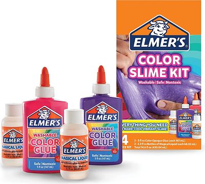 Purchase Elmer's Color Slime Kit, 2-Count + 2-Activator, Pink/Purple at Amazon.com