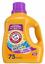 Arm & Hammer Liquid Laundry Detergent Plus OxiClean & Odor Blasters, Fresh Burst, 118.1oz 75 Loads