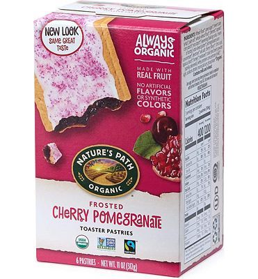 Purchase Natures Path Organic Frosted Cherry Pomegranate Toaster Pastries, 11 Ounce, Non-GMO, Made with Real Fruit at Amazon.com