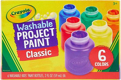Purchase Crayola Washable Kids Paint, 6 Count, Painting Supplies, Gift, Assorted at Amazon.com