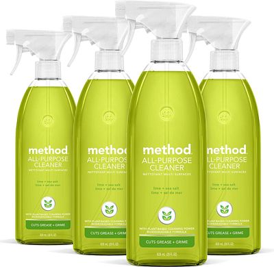 Purchase Method All-Purpose Cleaner Spray, Perfect for Most Counters, Tiles, Stone, and More, Lime + Sea Salt, 28 oz Spray Bottles, 4 Pack at Amazon.com
