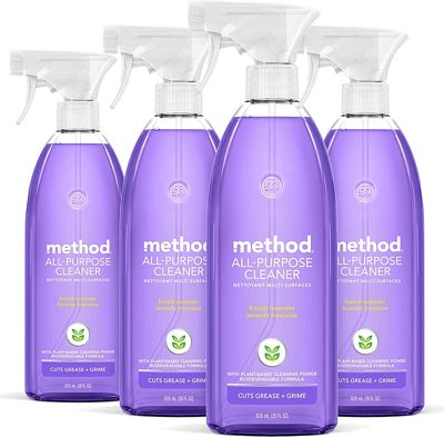 Purchase Method All-Purpose Cleaner Spray, Plant-Based and Biodegradable Formula Perfect for Most Counters, Tiles, Stone, and More, French Lavender, 28 oz Spray Bottles, 4 Pack at Amazon.com