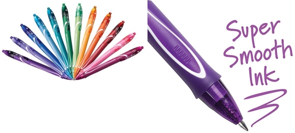Purchase BIC Gel-Ocity Quick Dry Gel Pens, Medium Point Retractable Gel Pen (0.7mm), Assorted Colors, 12-Count on Amazon.com