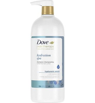 Purchase Dove Hydration Spa Therapy Shampoo with Hyaluronic Serum for Dry Hair, 33.8 Fl Oz at Amazon.com