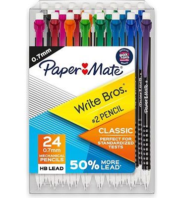 Purchase Paper Mate Mechanical Pencils, Write Bros. Classic #2 Pencil, Great for Standardized Testing, 0.7mm, 24 Count at Amazon.com