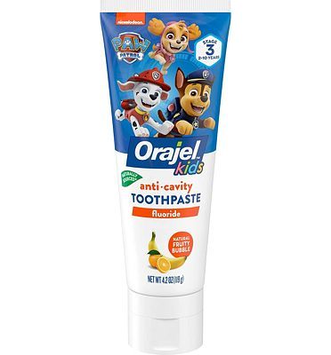 Purchase Orajel Kids Paw Patrol Anti-Cavity Fluoride Toothpaste, Natural Fruity Bubble Flavor, 4.2oz Tube at Amazon.com