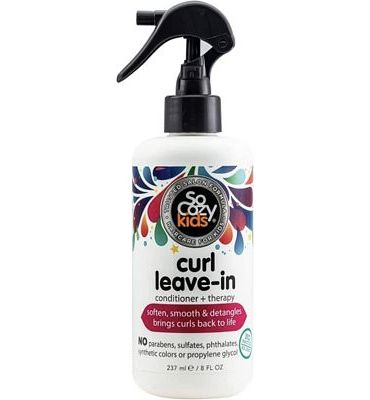 Purchase SoCozy, Curl Spray LeaveIn Conditioner For Kids Hair Detangles and Restores Curls No Parabens Sulfates Synthetic Colors or Dyes, Jojoba Oil, Olive Oil & Vitamin B5, Sweet-Pea, 8 Fl Oz at Amazon.com