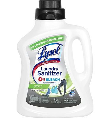 Purchase Lysol Sport Laundry Sanitizer Additive, Sanitizing Liquid for Gym Clothes and Activewear, Eliminates Odor Causing Bacteria, 90oz at Amazon.com