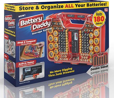 Purchase Ontel Battery Daddy 180 Battery Organizer and Storage Case with Tester,, As Seen on TV at Amazon.com