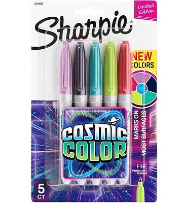 Purchase Sharpie Permanent Markers, Fine Point, Cosmic Color, Limited Edition, 5 Count at Amazon.com