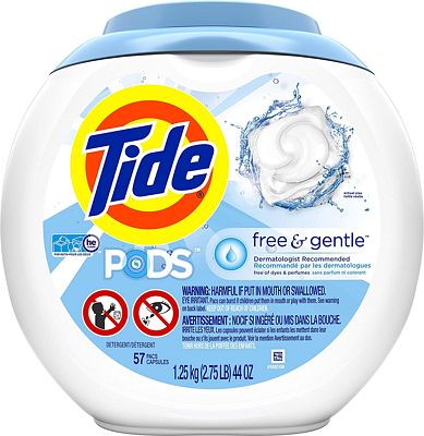 Purchase Tide PODS Free & Gentle, Liquid Laundry Detergent Pacs, 57 count at Amazon.com