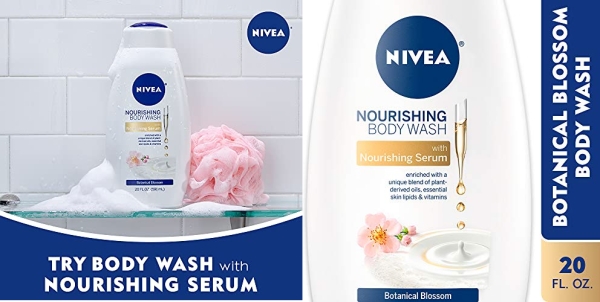 Purchase Nivea Nourishing Body Wash with Nourishing Serum Bottle, botanical blossom, 20 Fl Oz on Amazon.com