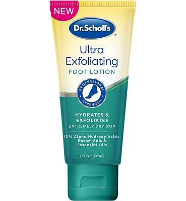 Purchase Dr. Scholl's Ultra Exfoliating Foot Lotion Cream with Urea for Dry Cracked Feet Heals and Moisturizes for Healthy Feet, 3.5 Ounce at Amazon.com