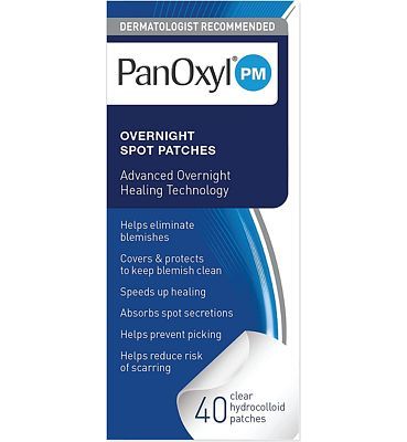 Purchase PanOxyl PM Overnight Spot Patches, Advanced Hydrocolloid Healing Technology, Fragrance Free, 40 Count at Amazon.com