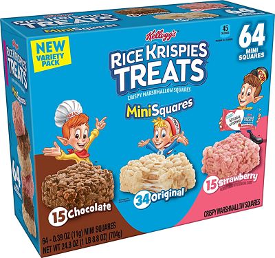 Purchase Kelloggs Rice Krispies Treats Mini-Squares, Crispy Marshmallow Squares, Variety Pack, Lunch Box Snacks, 24.8oz Box(64 ct) at Amazon.com