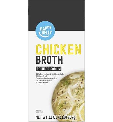 Purchase Amazon brand - Happy Belly Reduced Sodium Chicken Broth, 32 Ounce at Amazon.com