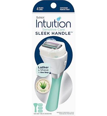 Purchase Schick Intuition Sleek Razors for Women with Sensitive Skin, 1 Razor & 3 Intuition Razor Blades Refill with Organic Aloe at Amazon.com