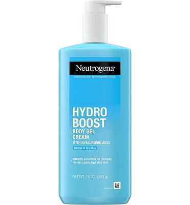 Purchase Neutrogena Hydro Boost Hydrating Body Gel Cream with Hyaluronic Acid, Non-Greasy and Fast Absorbing Body Lotion for Normal to Dry Skin, Paraben-Free, 16 oz at Amazon.com