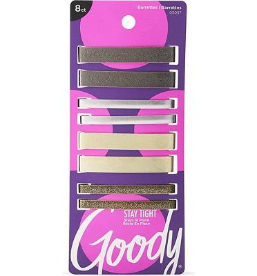 Purchase Goody Hair Barrettes Clips - 8 Count, Assorted Colors - Slideproof and Lock-In Place - Suitable for All Hair Types - Pain-Free Hair Accessories for Men, Women, Boys, and Girls - All Day Comfort at Amazon.com