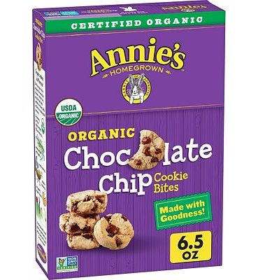 Purchase Annie's Organic Chocolate Chip Cookie Bites, 6.5 oz. Box at Amazon.com