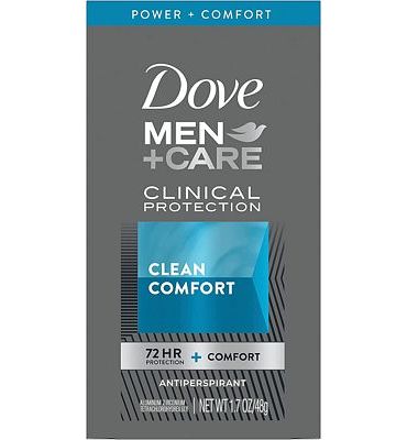 Purchase Dove Men+Care Clinical Protection Antiperspirant 72-Hour Sweat And Odor Protection Clean Comfort Antiperspirant For Men Formulated With Triple Action Moisturizer 1.7 oz at Amazon.com