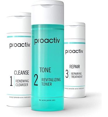 Purchase Proactiv 3 Step Acne Treatment - Benzoyl Peroxide Face Wash, Repairing Acne Spot Treatment for Face and Body, Exfoliating Toner - 30 Day Complete Acne Skin Care Kit at Amazon.com