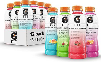 Purchase Gatorade Fit Electrolyte Beverage, Healthy Real Hydration, 4 Flavor Variety Pack, 16.9.oz Bottles (12 Pack) at Amazon.com