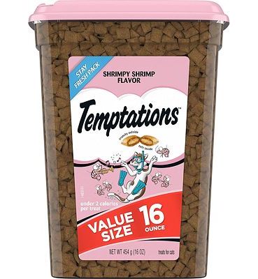 Purchase TEMPTATIONS Classic Crunchy and Soft Cat Treats Shrimpy Shrimp Flavor, 16 oz. Tub at Amazon.com