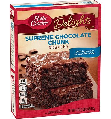 Purchase Betty Crocker Delights Supreme Chocolate Chunk Brownie Mix, 18 oz. at Amazon.com