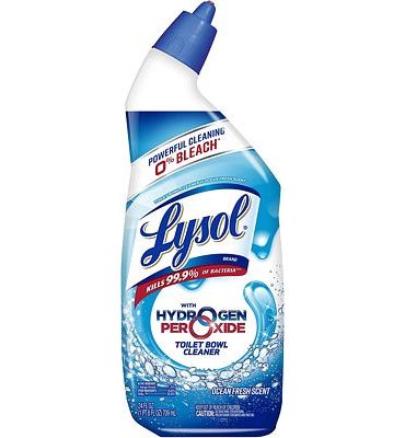 Purchase Lysol Toilet Bowl Cleaner Gel, For Cleaning and Disinfecting, Bleach Free, Ocean Fresh Scent, 24oz at Amazon.com