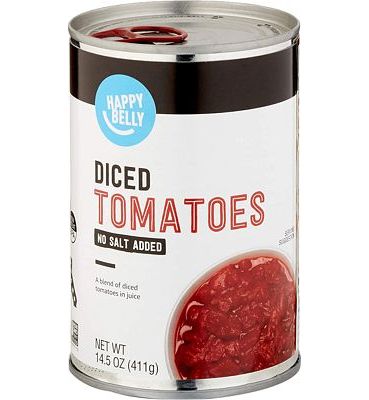 Purchase Amazon Brand - Happy Belly Diced Tomatoes, No Salt Added, 14.5 Ounce at Amazon.com