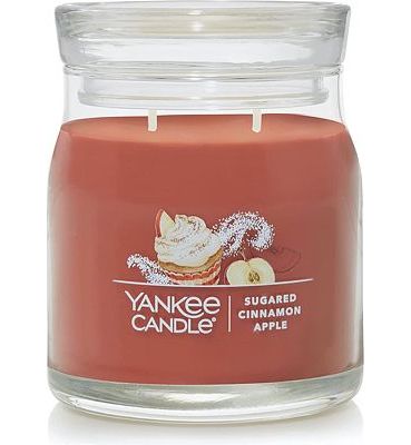 Purchase Yankee Candle Sugared Cinnamon Apple Scented, Signature 13oz Medium Jar 2-Wick Candle, Over 35 Hours of Burn Time at Amazon.com