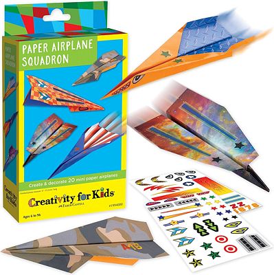 Purchase Creativity for Kids Paper Airplane Squadron - Create 20 Paper Planes, Stocking Stuffers for Boys and Girls at Amazon.com