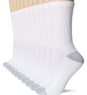 Purchase Hanes Women's 10-Pair Value Pack Crew Socks at Amazon.com
