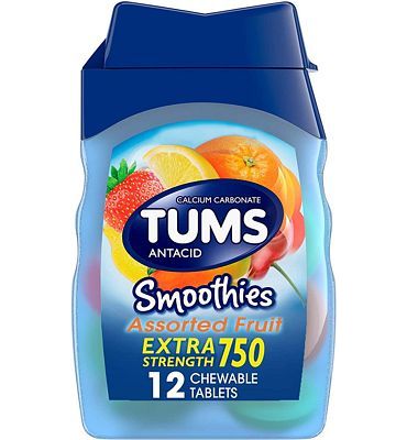 Purchase TUMS Smoothies Extra Strength Assorted Fruit Antacid Chewable Tablets 12 count at Amazon.com