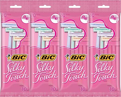 Purchase BIC Silky Touch Women's Twin Blade Disposable Razor, 10 Count - Pack of 4 (40 Razors) at Amazon.com