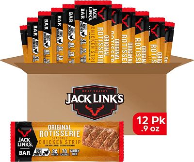 Purchase Jack Link's Meat Bars, Rotisserie Chicken, 12 Count - Keto Friendly and Gluten Free Snacks at Amazon.com