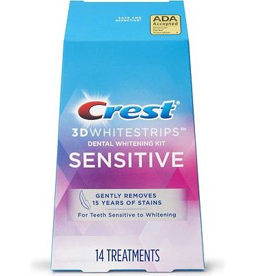 Purchase Crest 3D Whitestrips for Sensitive Teeth, Teeth Whitening Strip Kit, 28 Strips (14 Count Pack) at Amazon.com