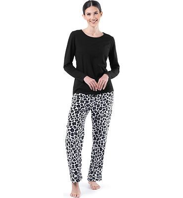 Purchase Fruit of the Loom Women's Sueded Jersey Crew Top and Fleece Pant Sleep Set at Amazon.com