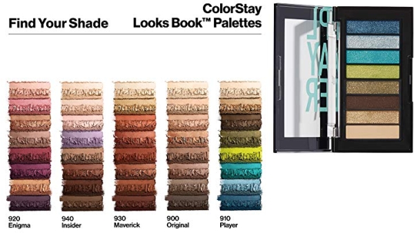 Purchase Revlon Colorstay Looks Book Eyeshadow Palette, Vibrant Eye Colors in Mix of Shimmer, Matte and Metallic Finish, Player (920) on Amazon.com