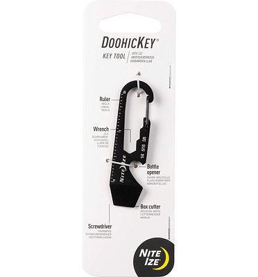 Purchase Nite Ize DoohicKey Keychain Multi Tool, Stainless-Steel 5-in-1 Multi Tool With Bottle Opener + Carabiner Clip, Black at Amazon.com