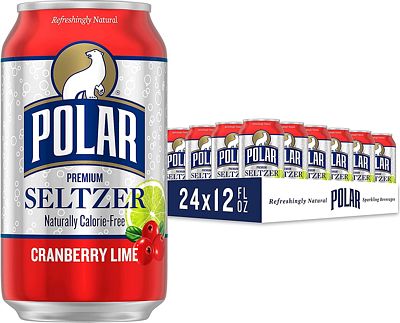 Purchase Polar Seltzer Water Cranberry Lime, 12 fl oz cans, 24 pack at Amazon.com