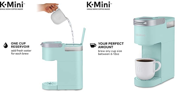 Purchase Keurig K-Mini Coffee Maker, Single Serve K-Cup Pod Coffee Brewer, 6 to 12 oz. Brew Sizes, Oasis on Amazon.com