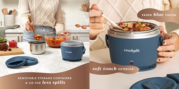 Purchase Crockpot Electric Lunch Box, Portable Food Warmer for On-the-Go, 20-Ounce, Faded Blue on Amazon.com