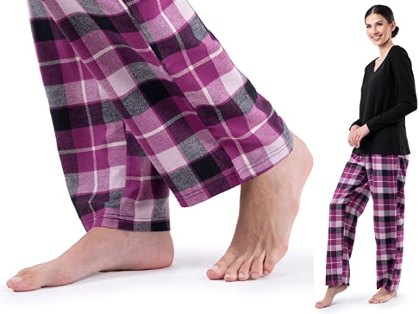 Purchase Fruit of the Loom Women's Waffle V-Neck Top and Flannel Pant Sleep Set on Amazon.com