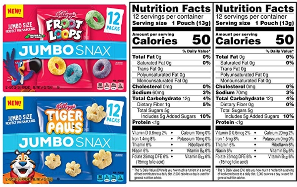 Purchase Kellogg's Jumbo Snax Cereal Snacks, Kids Snacks, Lunch Box Snacks, Variety Pack (3 Boxes, 36 Pouches) on Amazon.com