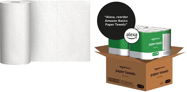 Purchase Amazon Basics 2 Ply Paper Towel - Flex-Sheets - 12 Value Rolls (Previously Solimo) on Amazon.com