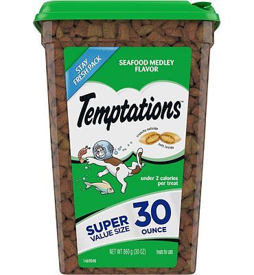 Purchase TEMPTATIONS Classic Crunchy and Soft Cat Treats, Seafood Medley, Multiple Sizes at Amazon.com