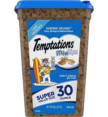 Purchase TEMPTATIONS MixUps Crunchy and Soft Cat Treats, Surfers' Delight, Multiple Sizes at Amazon.com